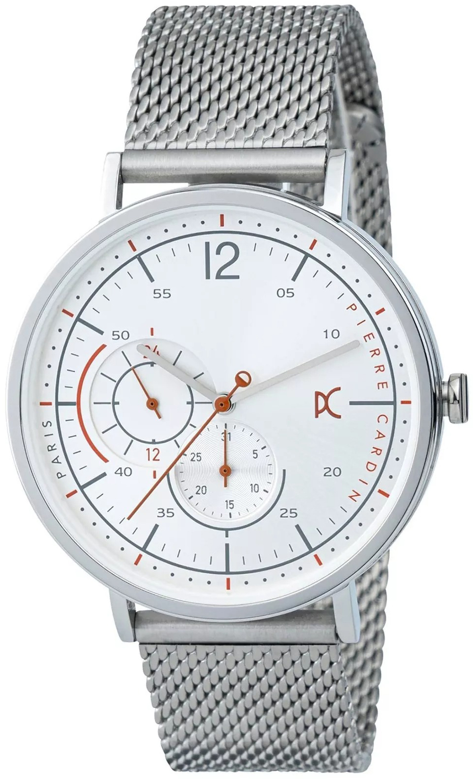 Pierre Cardin Herreklokke CBN.3021 Bonne Stride Hvit/Stål Ø42 mm