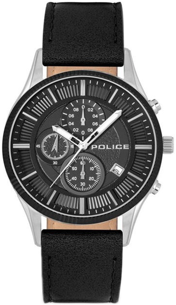 Police Herreklokke PEWJC2194240 Vault Sort/Lær Ø44 mm