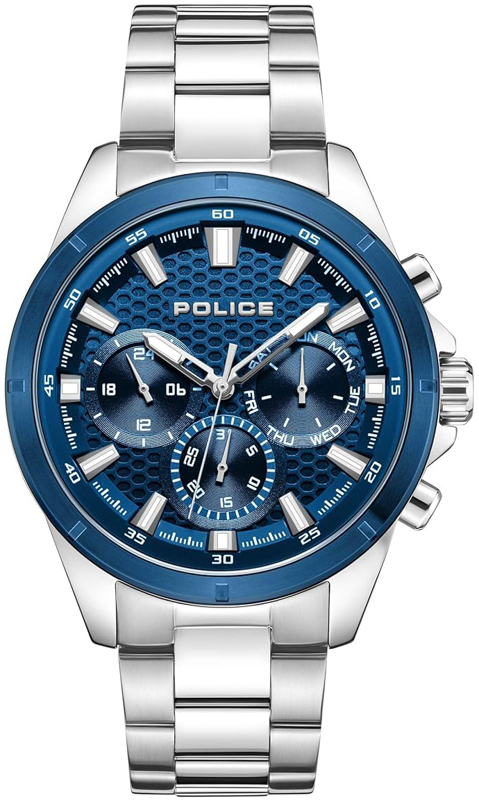 Police Herreklokke PEWJK2204109 Motion Blå/Stål Ø45 mm