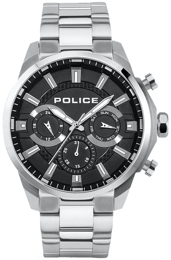 Police Herreklokke PEWJK2204201 Classic Sort/Stål Ø46 mm