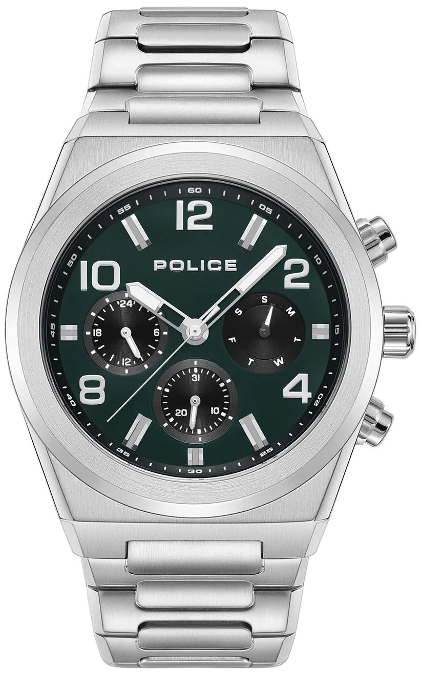 Police Herreklokke PEWJK2226703 Salkantay Grønn/Stål Ø45 mm