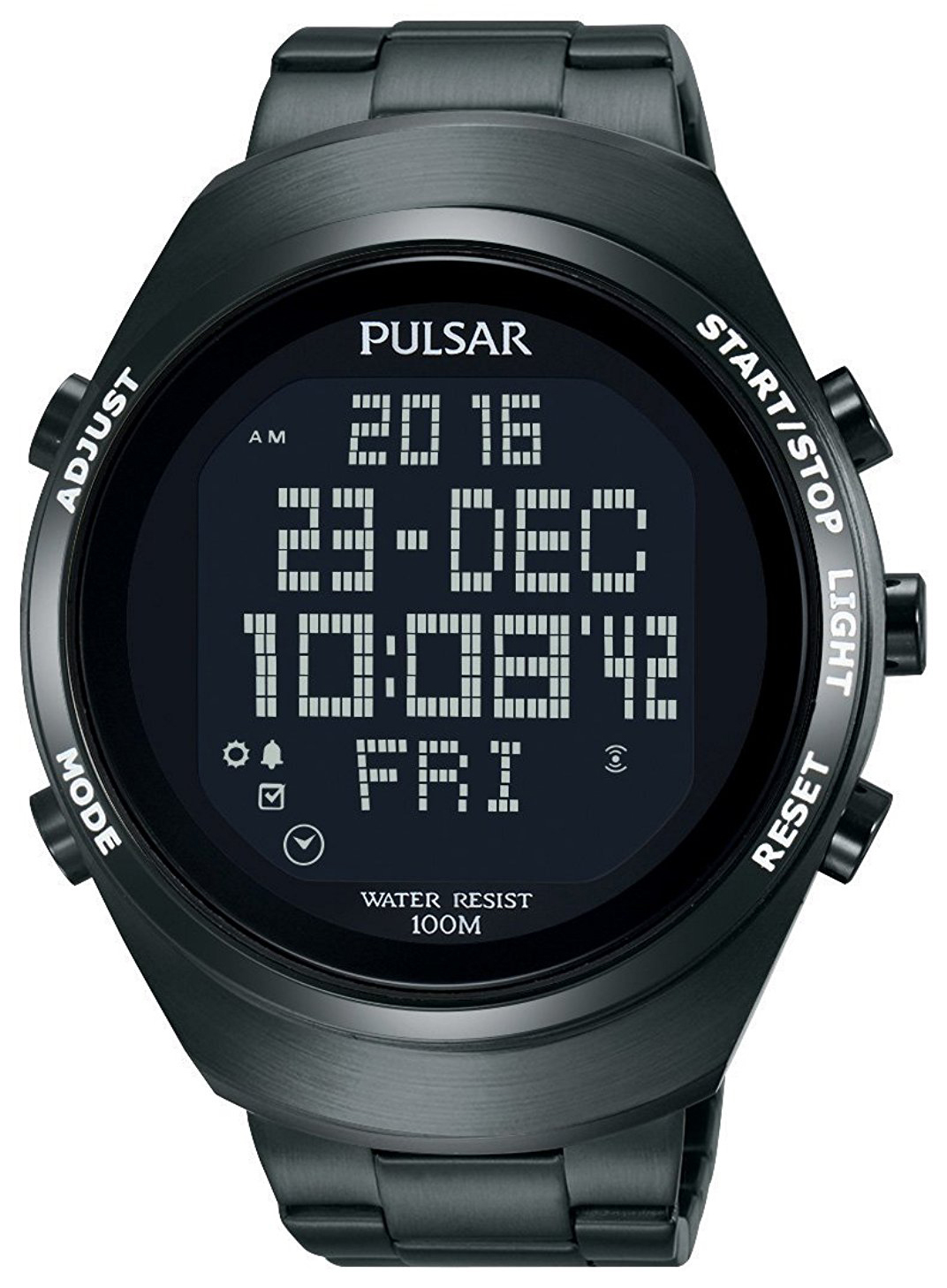Pulsar Pulsar X Herreklokke PQ2057X1 LCD/Stål Ø46 mm - Pulsar