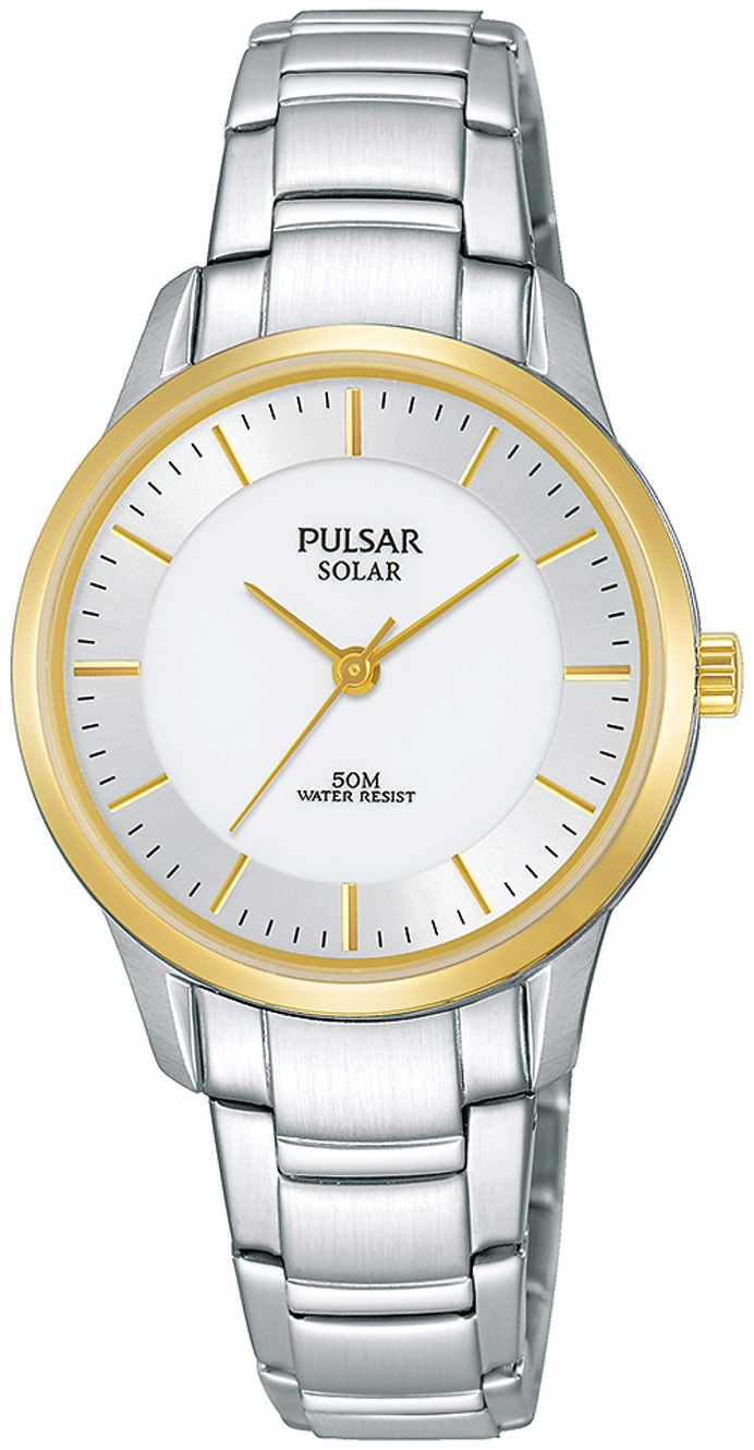 Pulsar Solar Dameklokke PY5040X1 Sølvfarget/Stål Ø29 mm