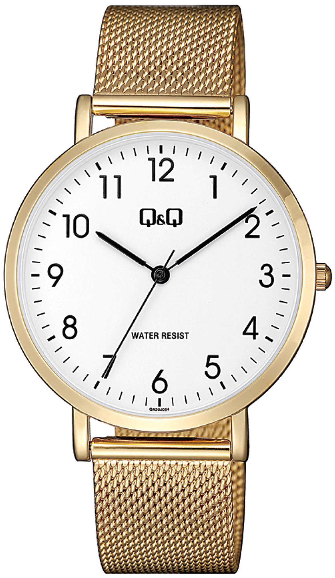 Q&Q Herreklokke QA20J054Y Classic Hvit/Rose-gulltonet stål Ø40