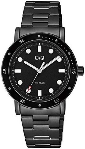 Q&Q QB85J402Y Classic Sort/Stål Ø38 mm