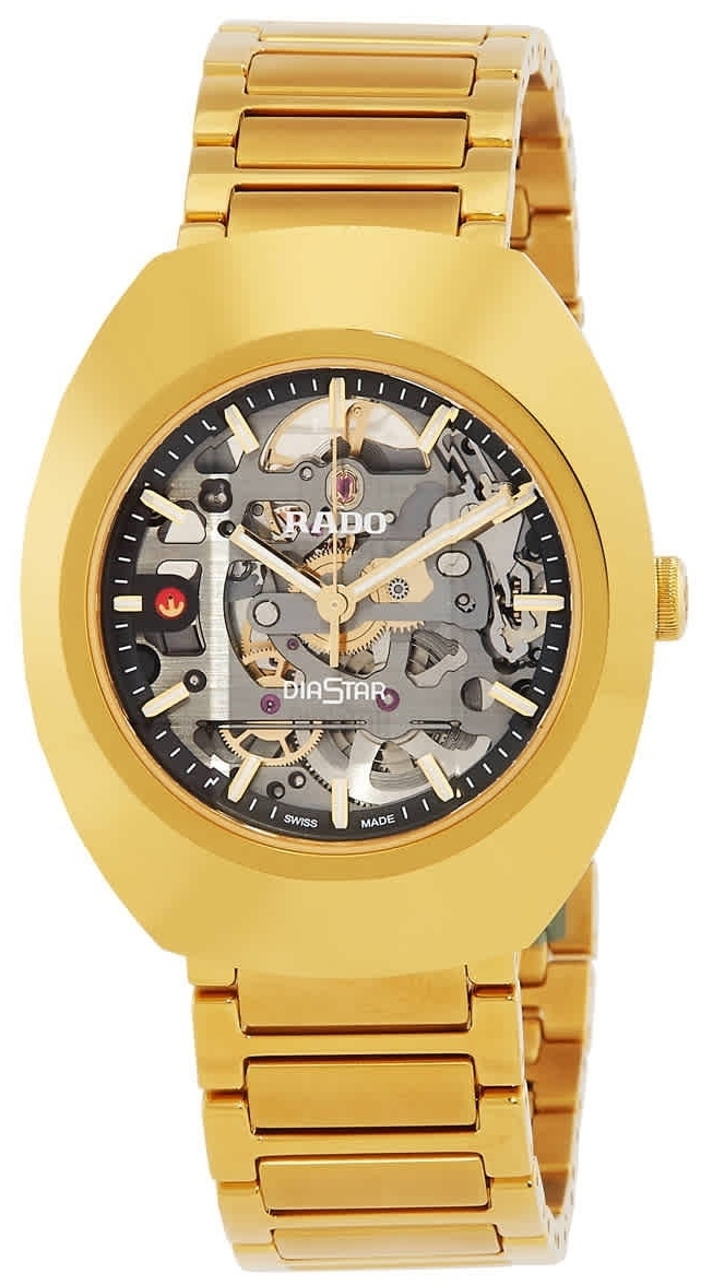 Rado R12164153 Diastar Skjelettkuttet/Gulltonet stål Ø38 mm