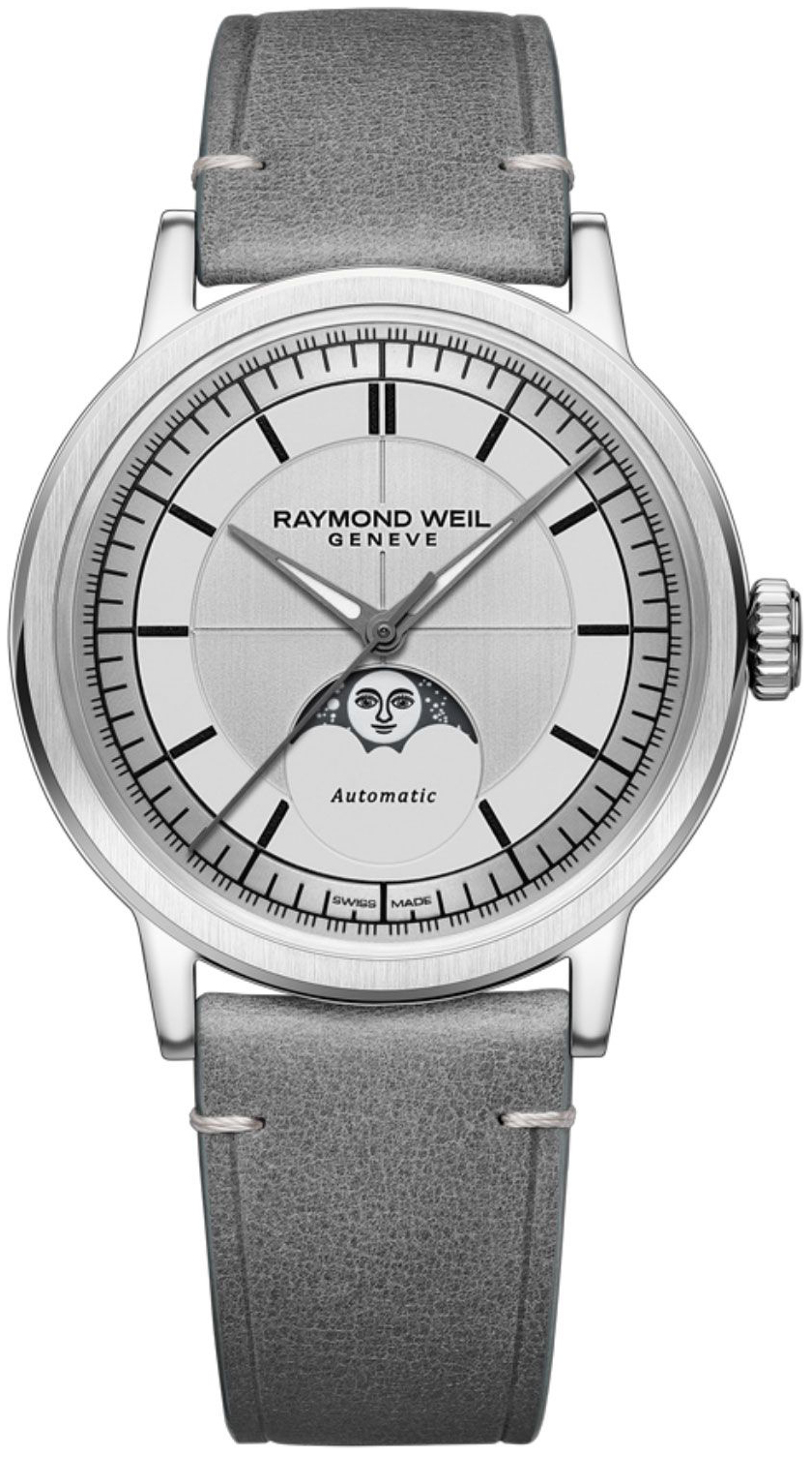 Raymond Weil Herreklokke 2945-STC-65001 Millesime Sølvfarget/Lær