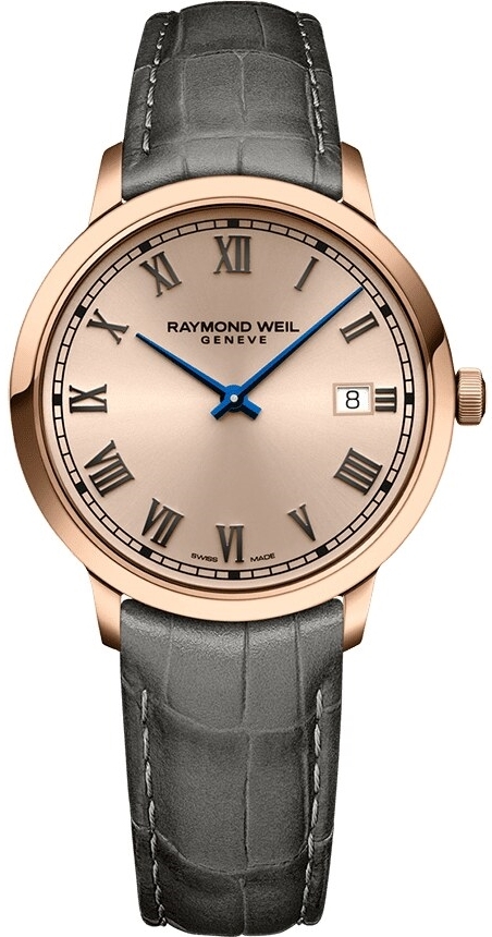 Raymond Weil Herreklokke 5485-PC5-00859 Toccata Rosegullfarget/Lær