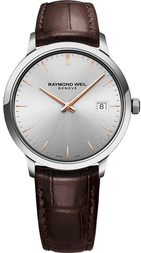Raymond Weil Herreklokke 5485-SL5-65001 Toccata Sølvfarget/Lær Ø39