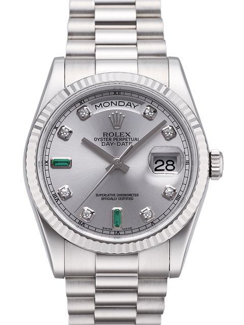 Rolex Day-Date 36 Herreklokke 118239-0269 Sølvfarget/18 karat hvitt