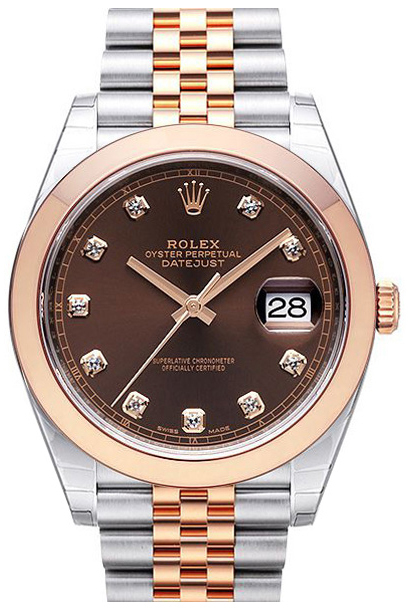 Rolex Datejust 41 Herreklokke 126301-0004 Brun/18 karat rosé gull - Rolex