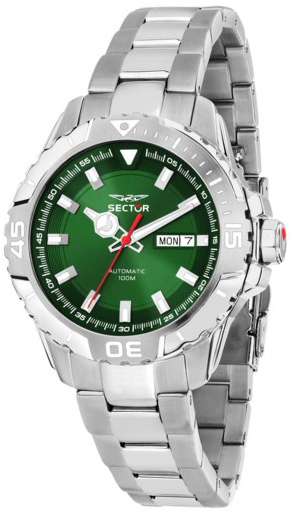 Sector Herreklokke R3223135006 Legend Grønn/Stål Ø43 mm