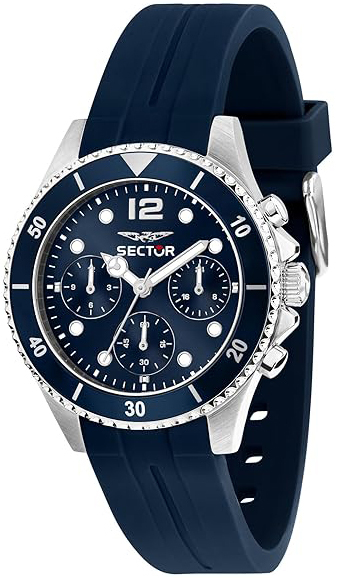 Sector 230 Herreklokke R3251161052 Blå/Gummi Ø39 mm