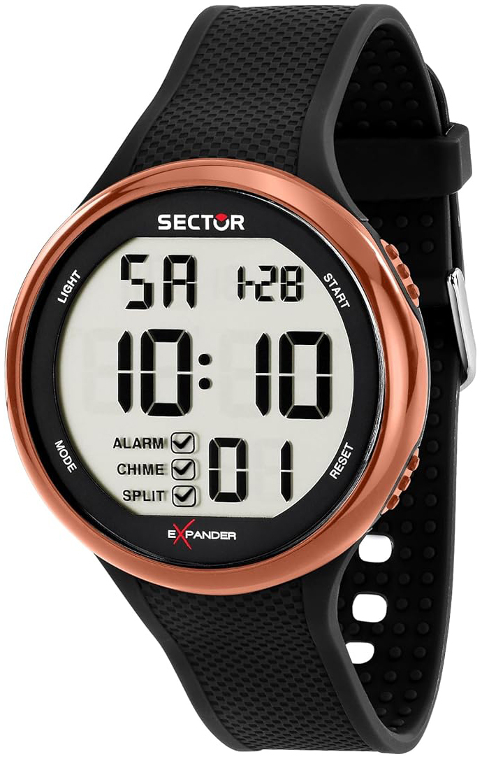 Sector Herreklokke R3251277002 Ex-17 LCD/Gummi Ø46 mm
