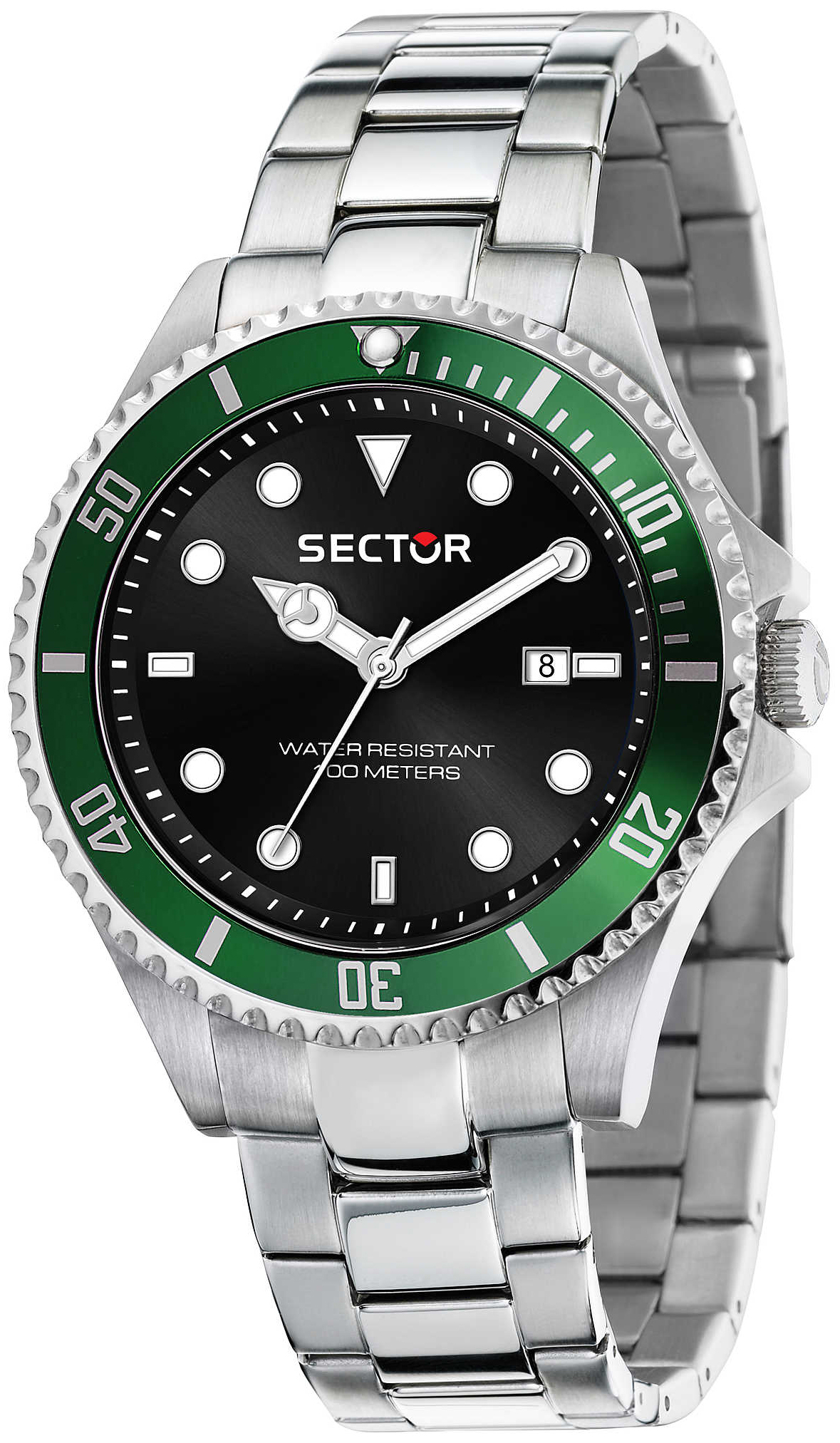 Sector 230 Herreklokke R3253161041 Sort/Stål Ø43 mm