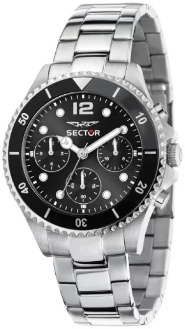 Sector 230 Herreklokke R3253161046 Sort/Stål Ø39 mm