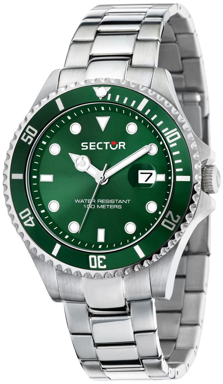 Sector 230 Herreklokke R3253161059 Grønn/Stål Ø43 mm