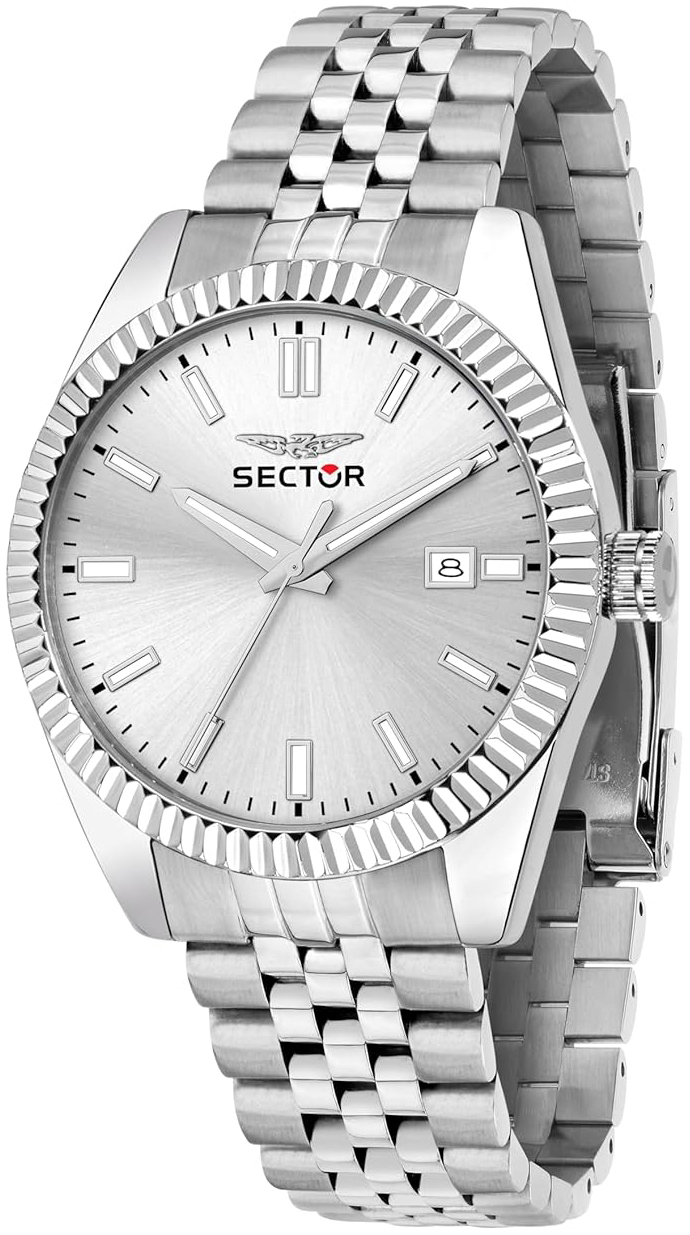 Sector 240 Herreklokke R3253240014 Sølvfarget/Stål Ø41 mm