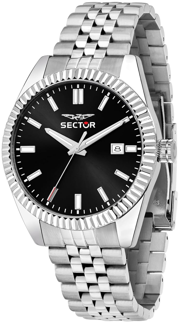 Sector 240 Herreklokke R3253240015 Sort/Stål Ø41 mm