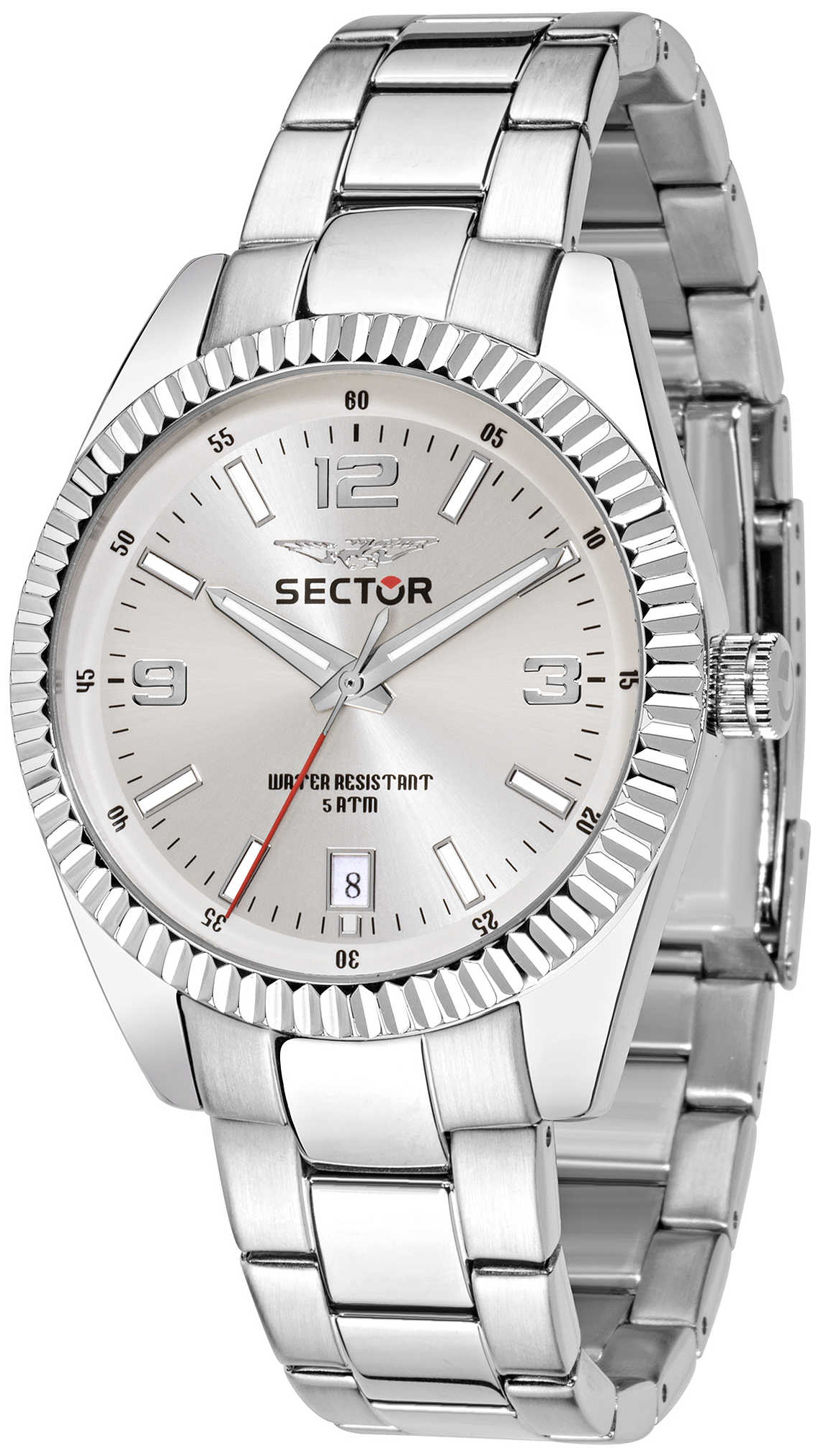 Sector 240 Herreklokke R3253476003 Sølvfarget/Stål Ø41 mm