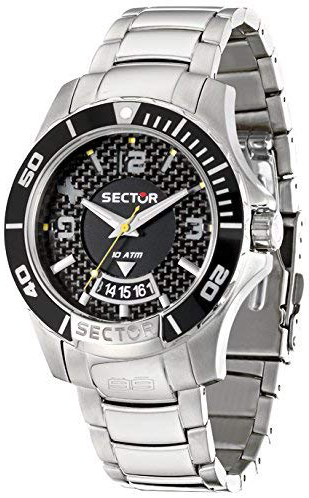 Sector Herreklokke R3253577002 Sort/Stål Ø45 mm