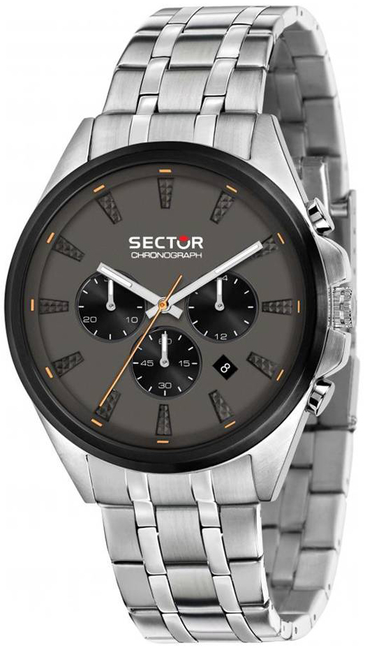 Sector Herreklokke R3273991003 Grå/Stål Ø44 mm