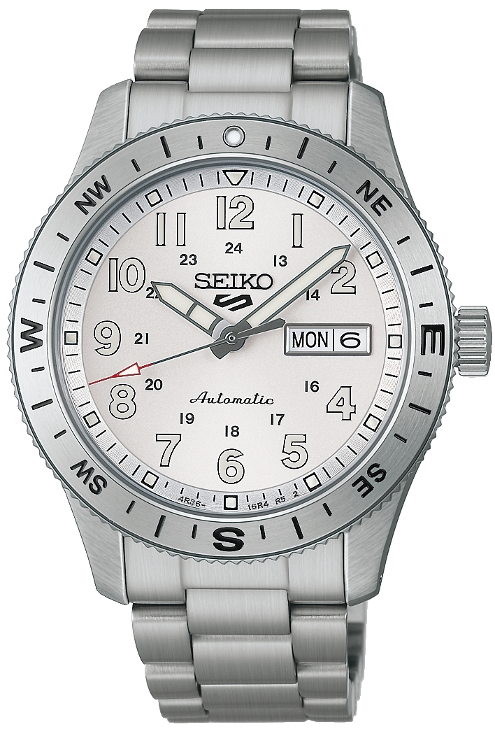 Seiko 5 Herreklokke HDB007K1 Hvit/Stål Ø41 mm