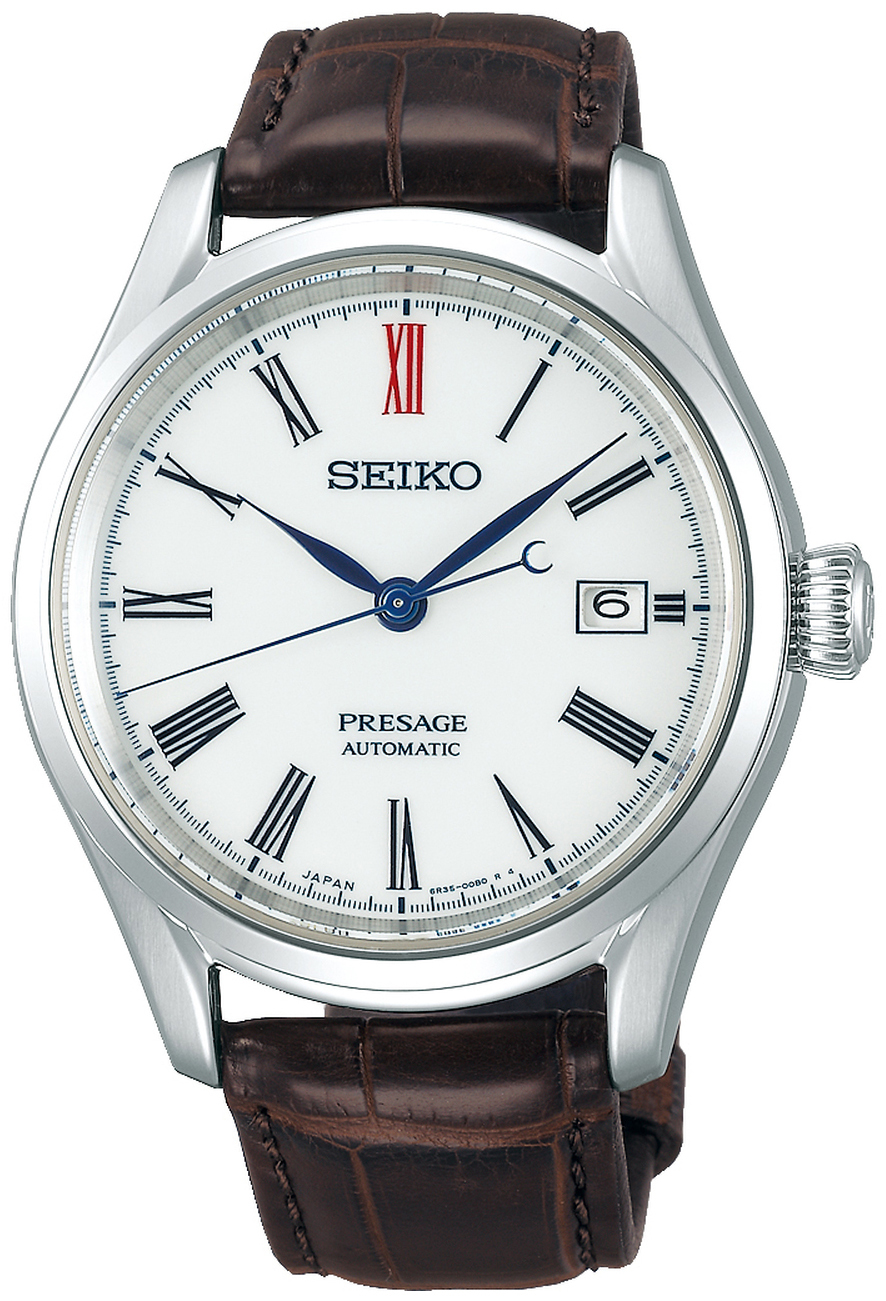 Seiko Herreklokke SPB095J1 Presage Hvit/Lær Ø40.5 mm