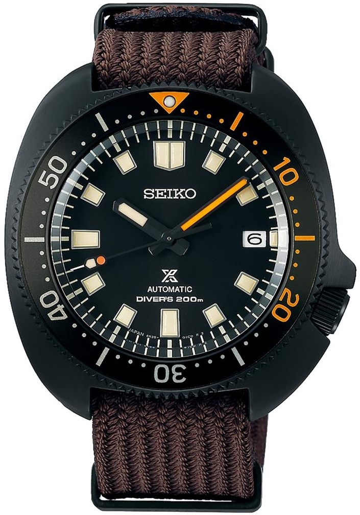 Seiko Herreklokke SPB257J1 Prospex Sort/Tekstil Ø43 mm