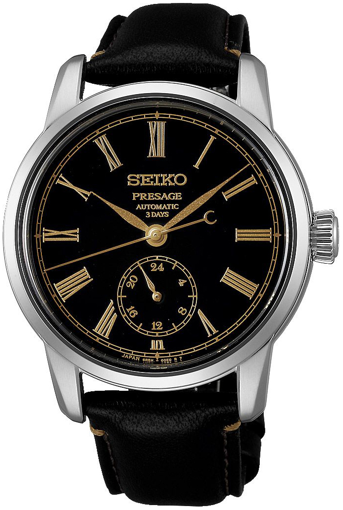 Seiko Herreklokke SPB499J1 Presage Sort/Lær Ø40.2 mm