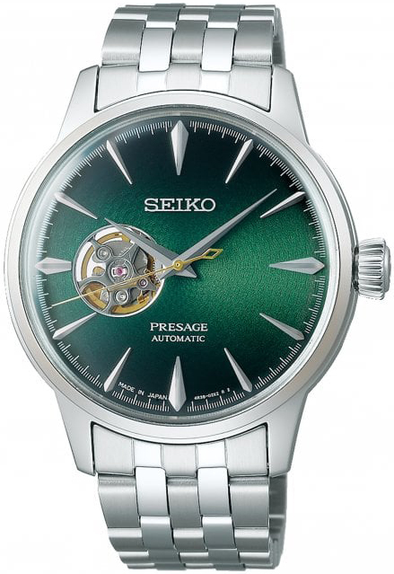 Seiko Herreklokke SSA441J1 Presage Grønn/Stål Ø40.5 mm