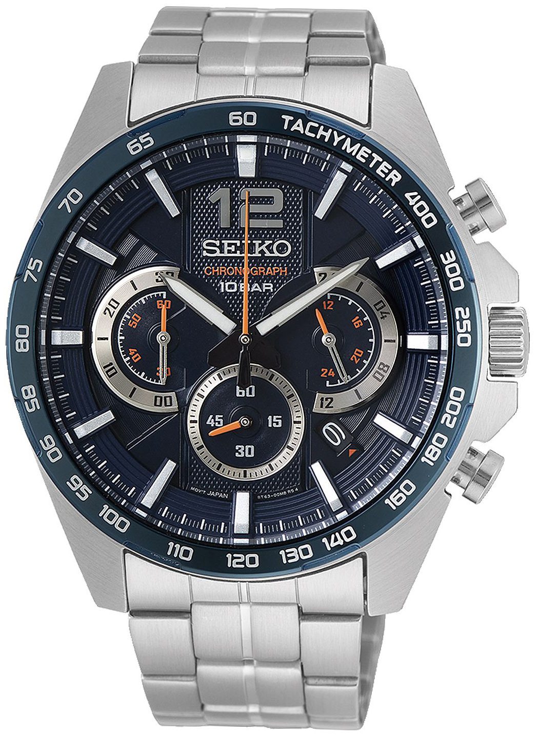 Seiko Herreklokke SSB345P1 Blå/Stål Ø44 mm