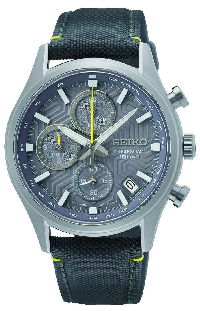 Seiko Herreklokke SSB423P1 Classic Grå/Tekstil Ø39 mm