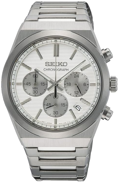 Seiko Herreklokke SSB451P1 Sport Hvit/Stål Ø40 mm
