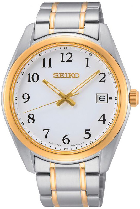 Seiko Herreklokke SUR460P1 Neo Classic Hvit/Gulltonet stål Ø40 mm