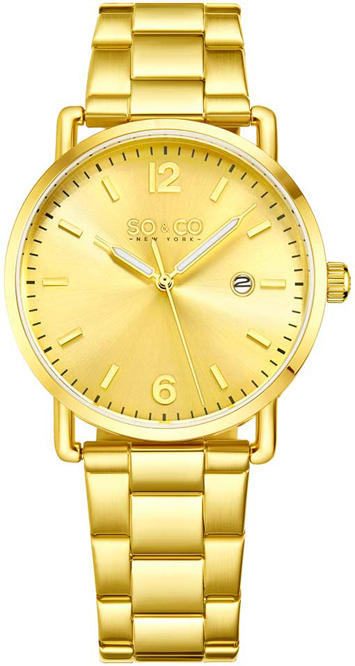So & Co New York Herreklokke 5512.2 Madison Gull/Gulltonet stål