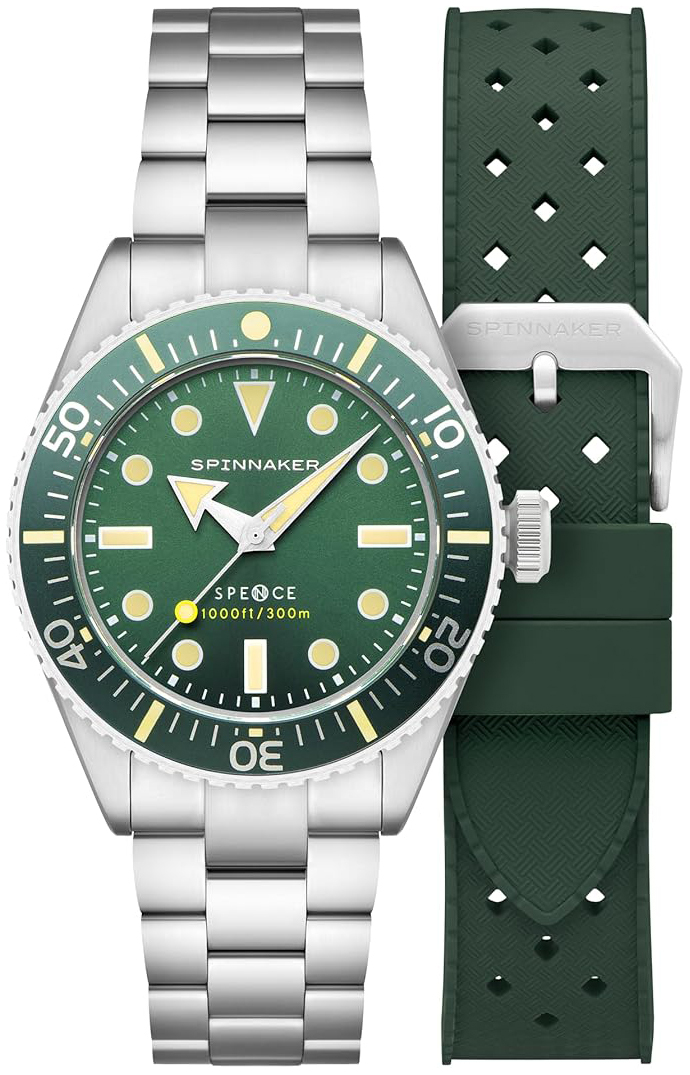 Spinnaker Herreklokke SP-5097-88 Spence Grønn/Stål Ø40 mm