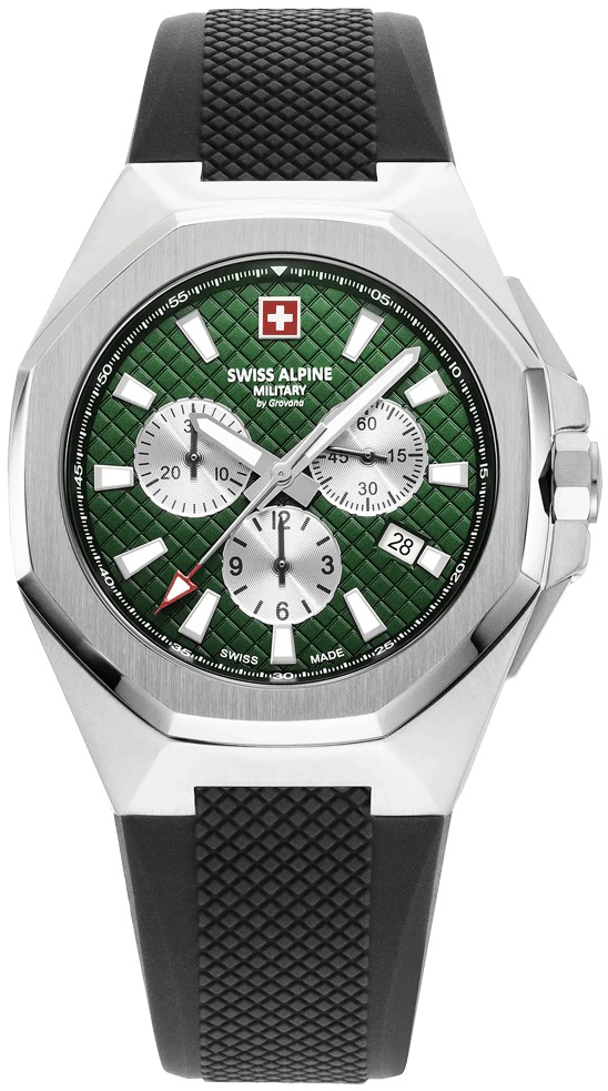Swiss Alpine Military Herreklokke 7005.9834 Typhoon Grønn/Gummi Ø42