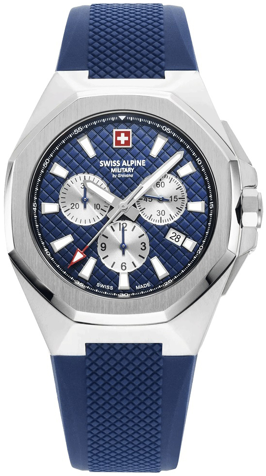 Swiss Alpine Military Herreklokke 7005.9835 Typhoon Blå/Gummi Ø42 mm