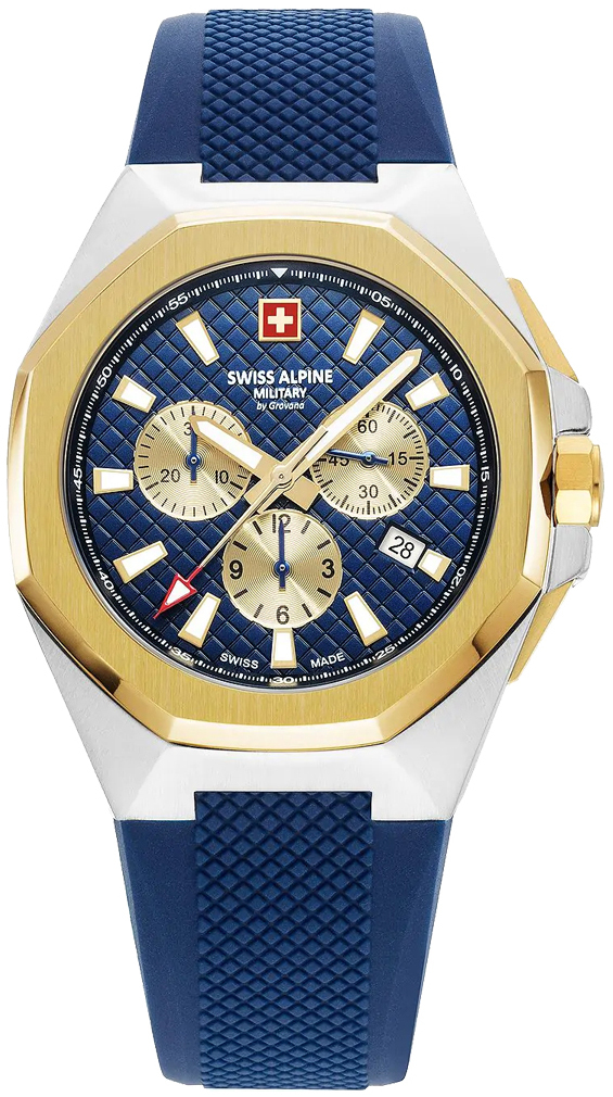 Swiss Alpine Military Herreklokke 7005.9845 Typhoon Blå/Gummi Ø42 mm