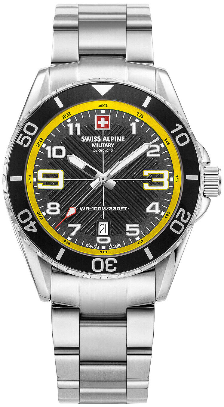 Swiss Alpine Military Herreklokke 7029.1138 Raptor Sort/Stål Ø42 mm