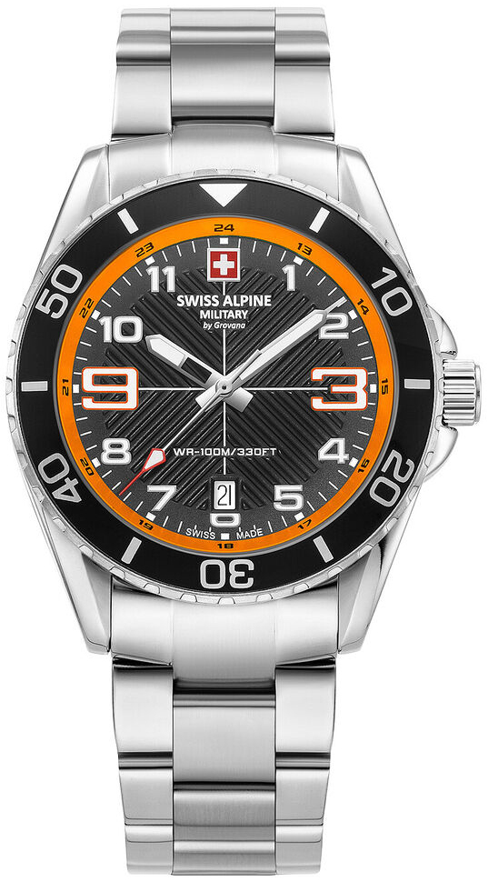 Swiss Alpine Military Herreklokke 7029.1139 Raptor Sort/Stål Ø42 mm