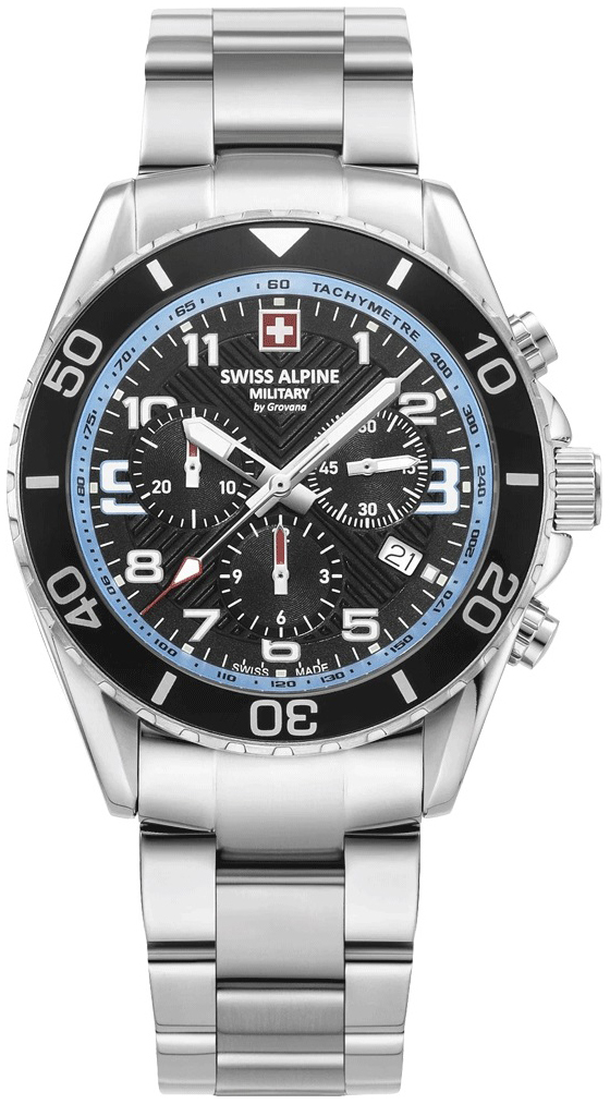 Swiss Alpine Military Herreklokke 7029.9131 Raptor Sort/Stål Ø42 mm