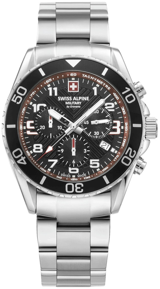 Swiss Alpine Military Herreklokke 7029.9136 Raptor Sort/Stål Ø42 mm