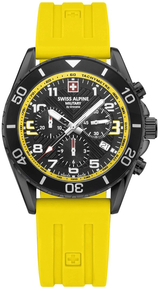Swiss Alpine Military Herreklokke 7029.9878 Raptor Sort/Gummi Ø42 mm