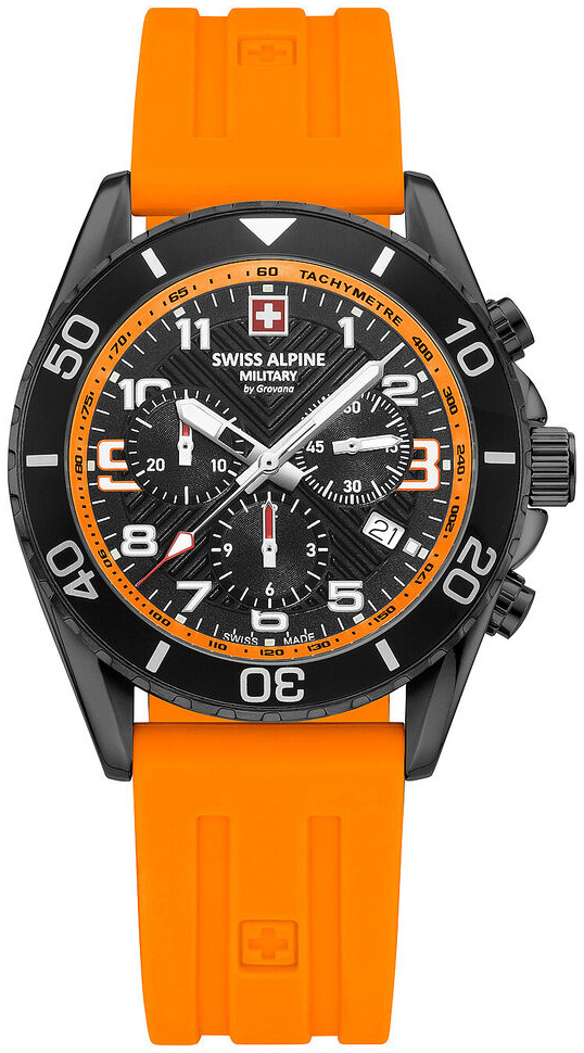 Swiss Alpine Military Herreklokke 7029.9879 Raptor Sort/Gummi Ø42 mm