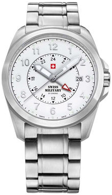 Swiss Military by Chrono Herreklokke 29000.02 Hvit/Stål Ø40 mm
