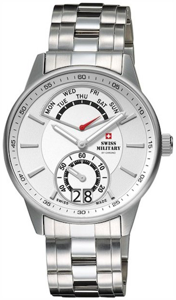 Swiss Military by Chrono 34037.02 Classic Sølvfarget/Stål Ø41 mm