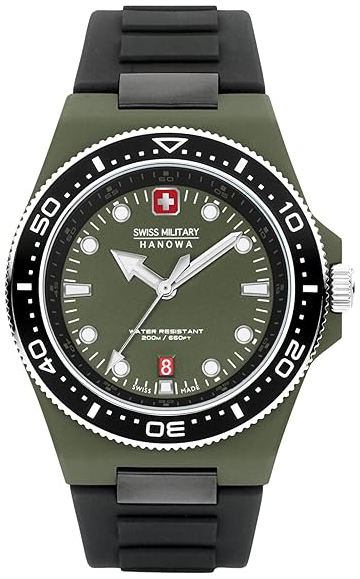 Swiss Military Hanowa Herreklokke SMWGN0001181 Pioneer Grønn/Gummi
