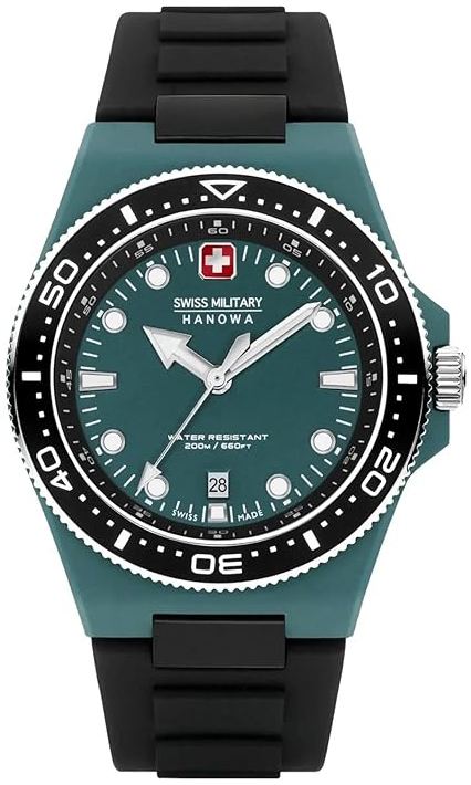 Swiss Military Hanowa Herreklokke SMWGN0001185 Hanowa Grønn/Gummi